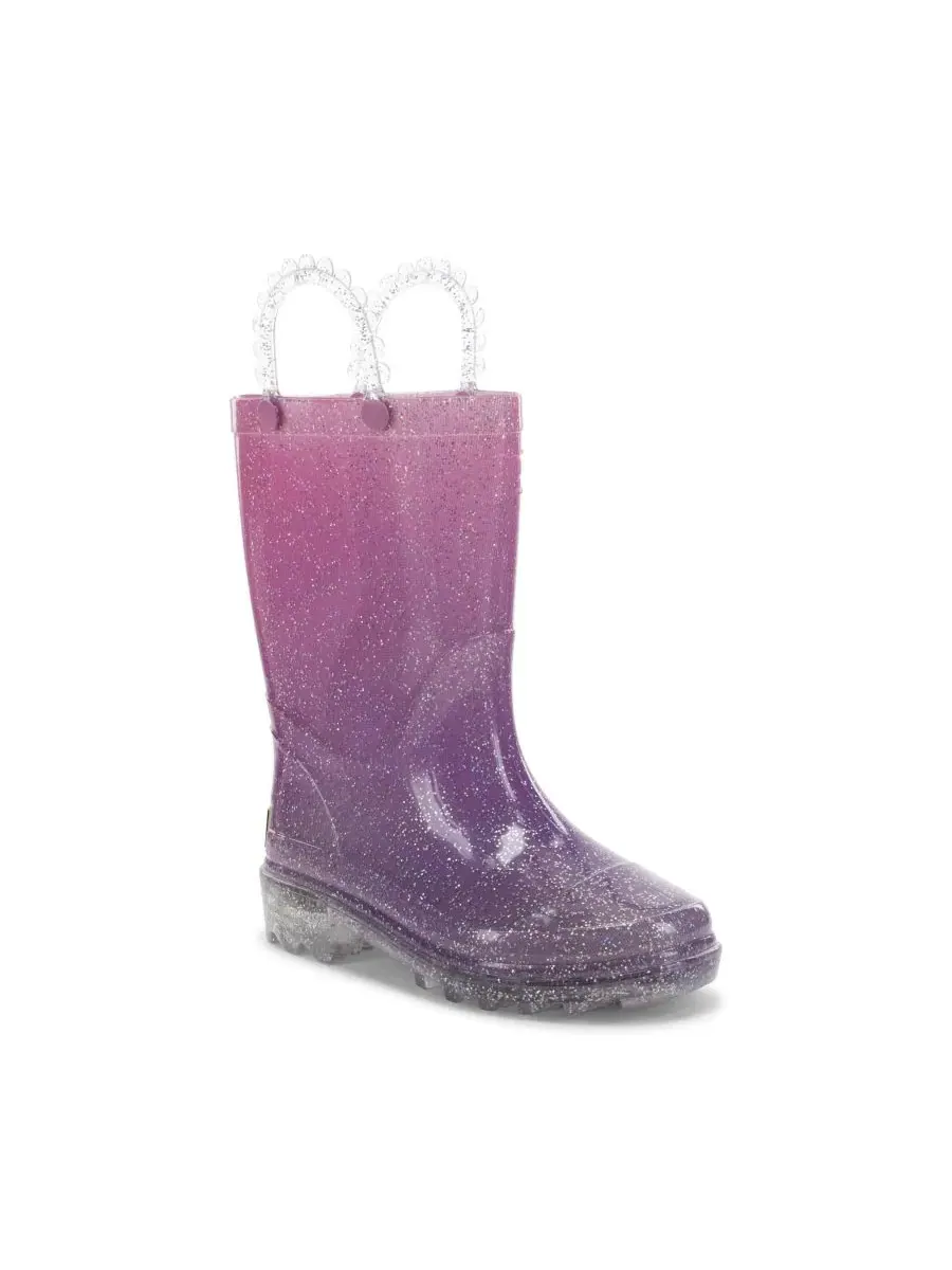 Детский резиновый сапог с блестками и подсветкой Glitter Ombre Lighted Western Chief