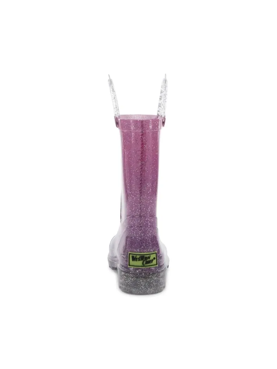 Детский резиновый сапог с блестками и подсветкой Glitter Ombre Lighted Western Chief — изображение 2 из 3, розовый