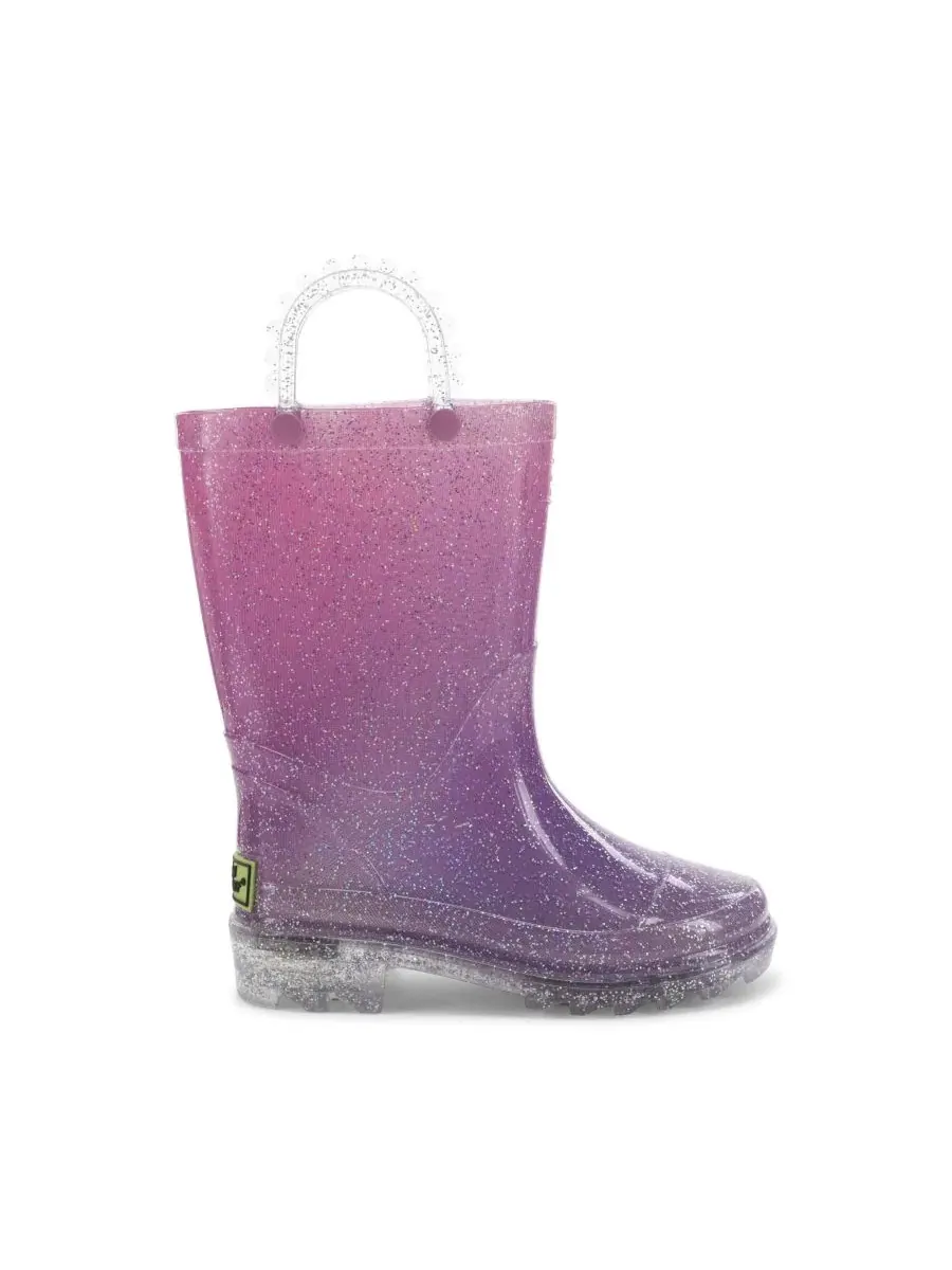 Детский резиновый сапог с блестками и подсветкой Glitter Ombre Lighted Western Chief — изображение 3 из 3, розовый