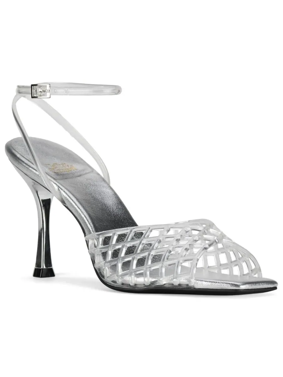 Женские сандалии Lattix Caged Jelly на среднем каблуке Jeffrey Campbell — изображение 1 из 5