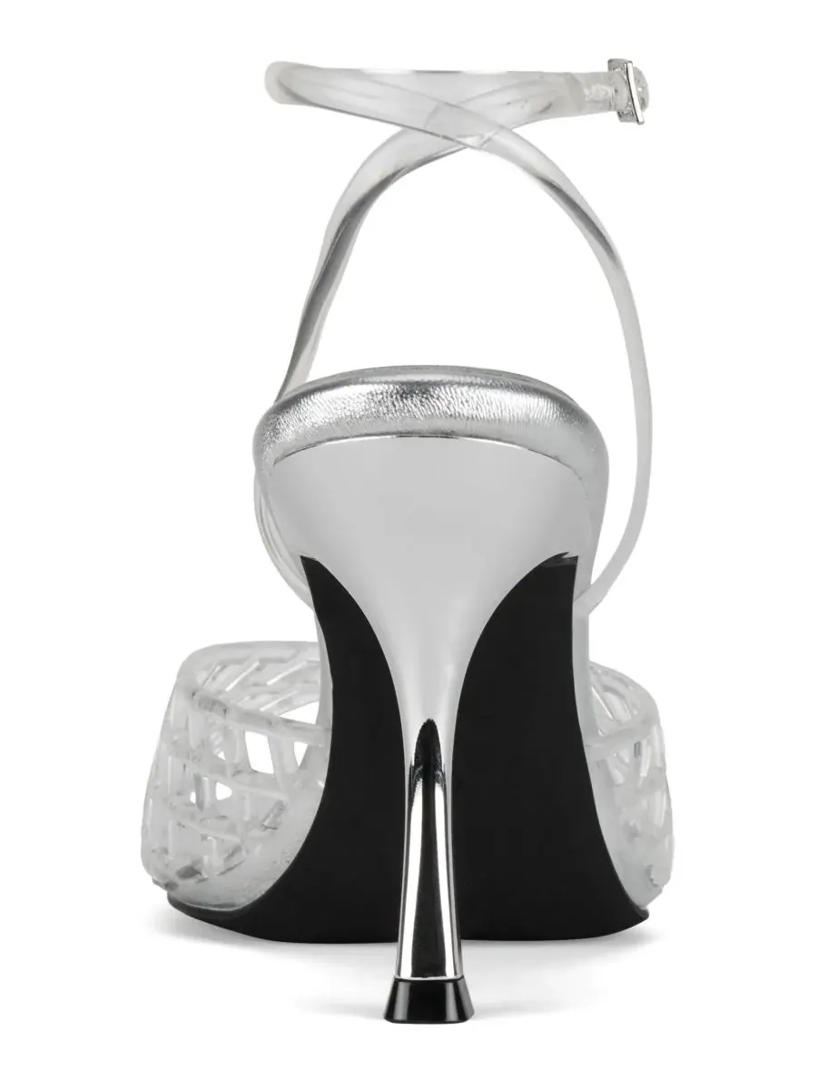 Женские сандалии Lattix Caged Jelly на среднем каблуке Jeffrey Campbell — изображение 3 из 5