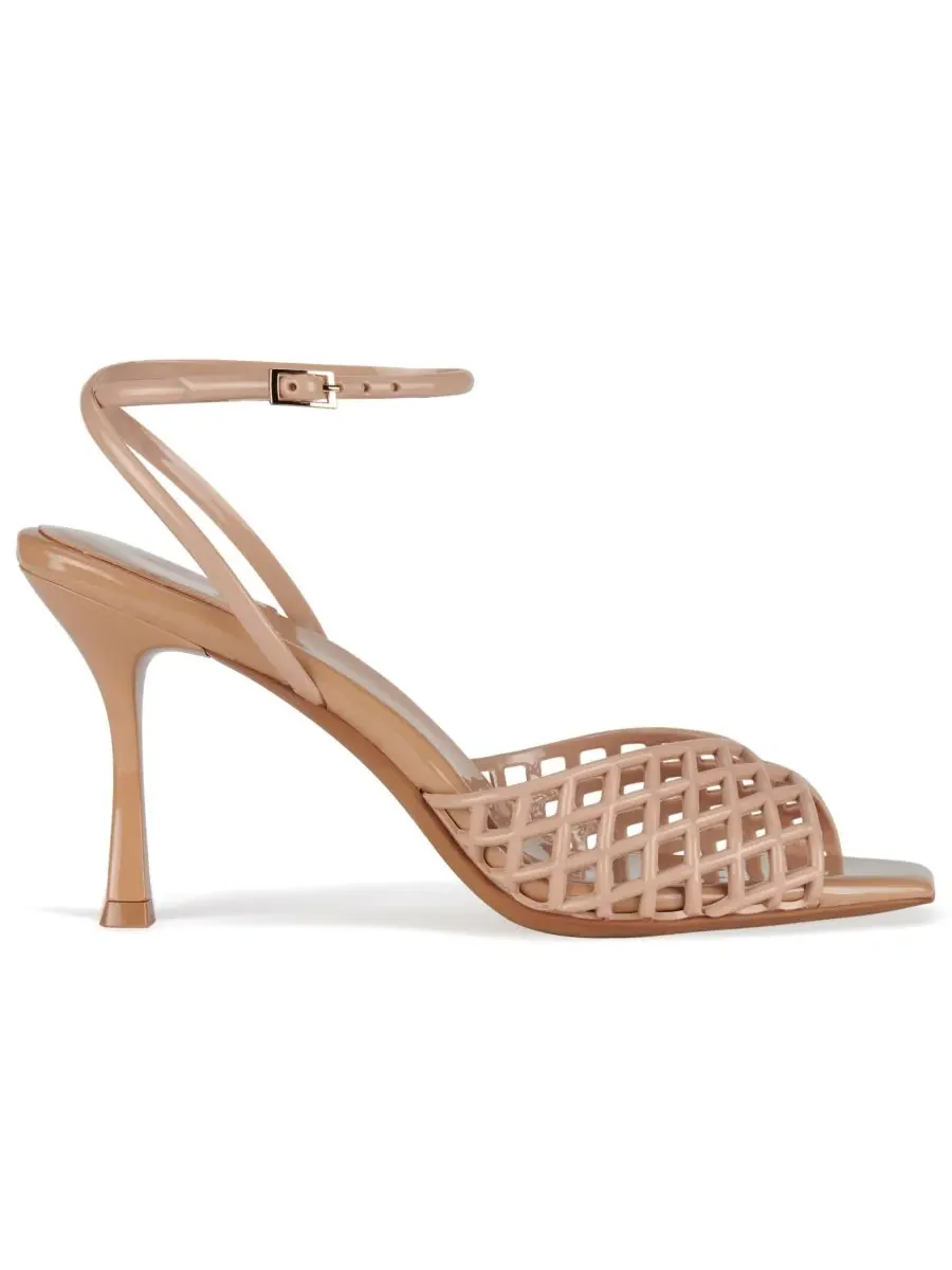 Женские сандалии Lattix Caged Jelly на среднем каблуке Jeffrey Campbell — изображение 2 из 5, прозрачный