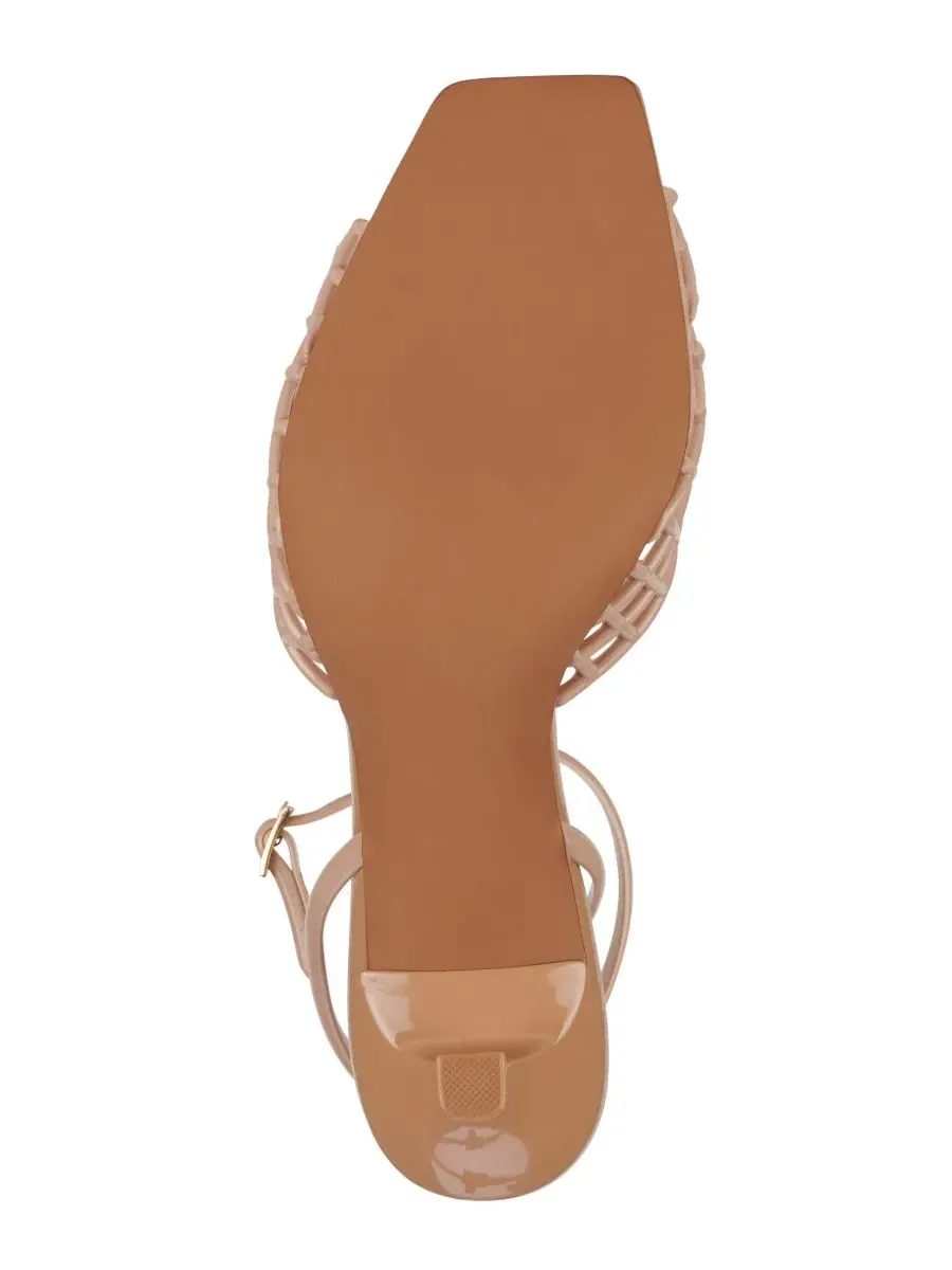 Женские сандалии Lattix Caged Jelly на среднем каблуке Jeffrey Campbell — изображение 5 из 5, прозрачный