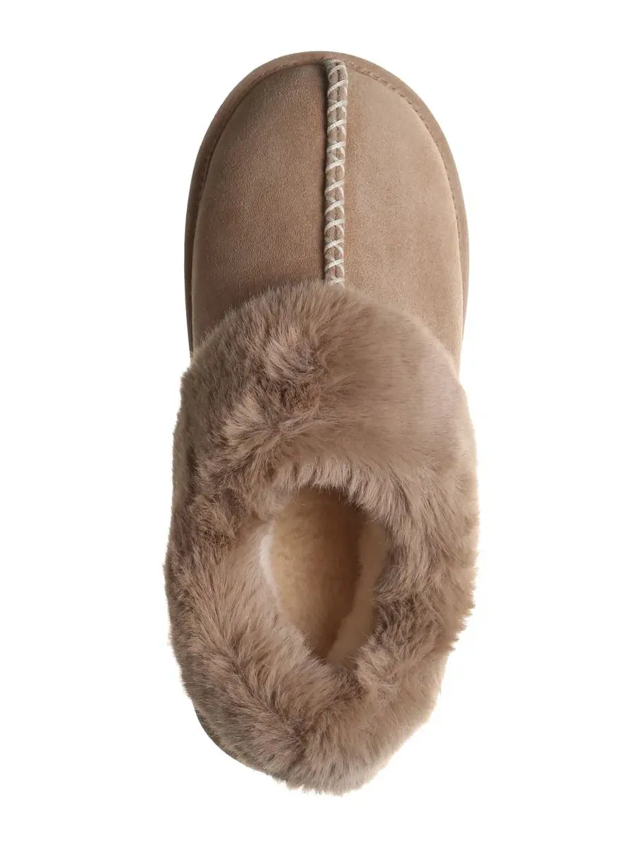Домашние тапочки-слипоны из замши Bella BEARPAW — изображение 4 из 8, березовый