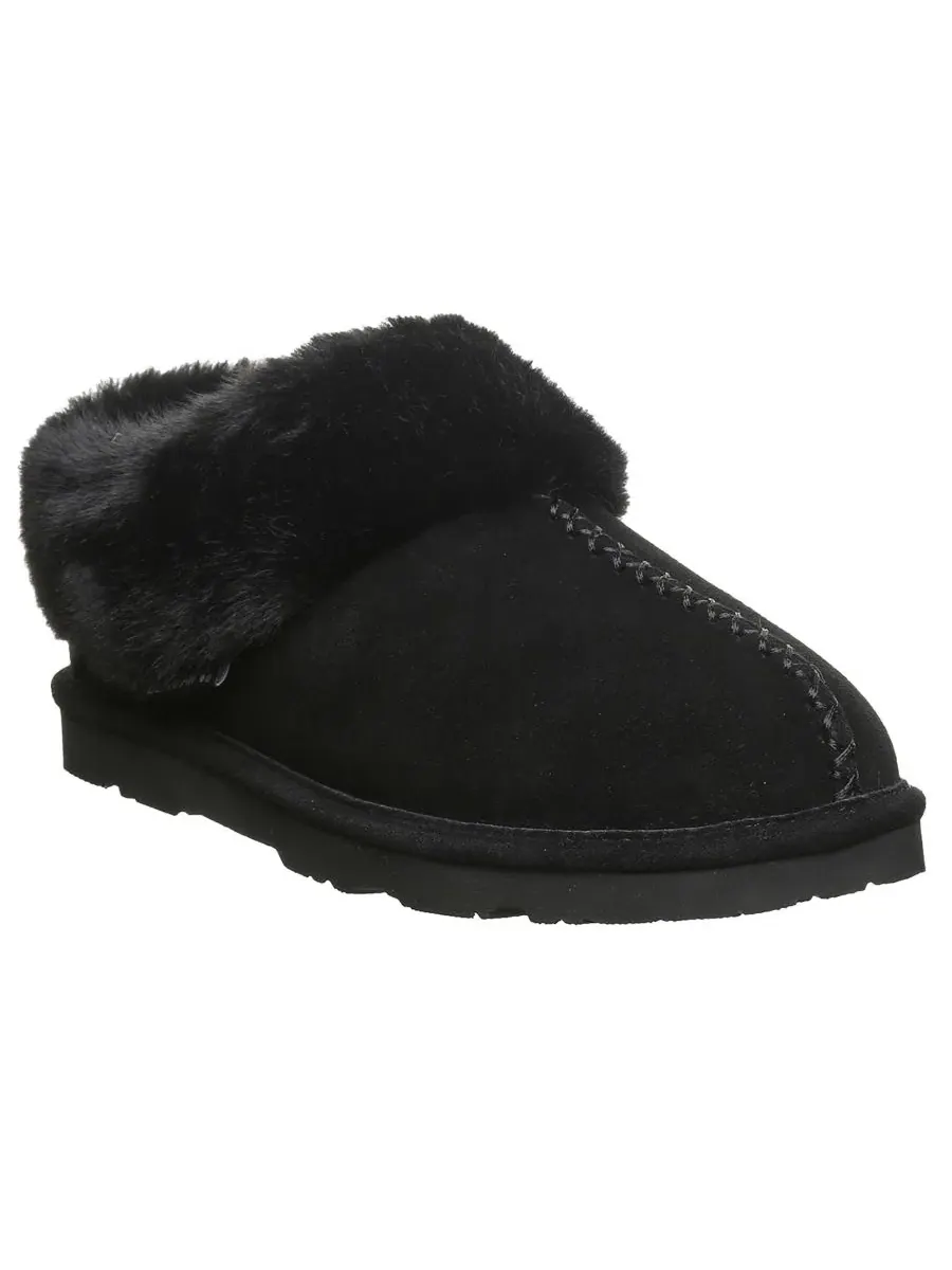 Тапочки-слипоны из замши с шерстяной подкладкой BEARPAW Bella