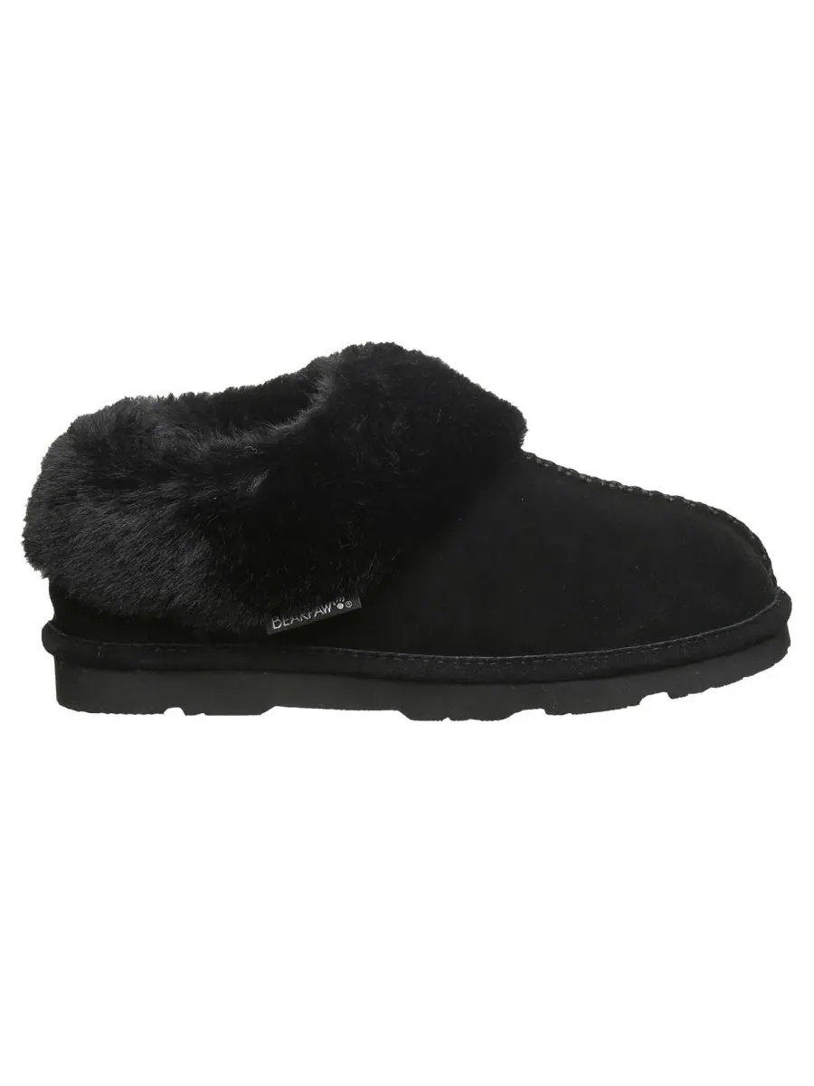 Тапочки-слипоны из замши с шерстяной подкладкой BEARPAW Bella — изображение 2 из 8, черный