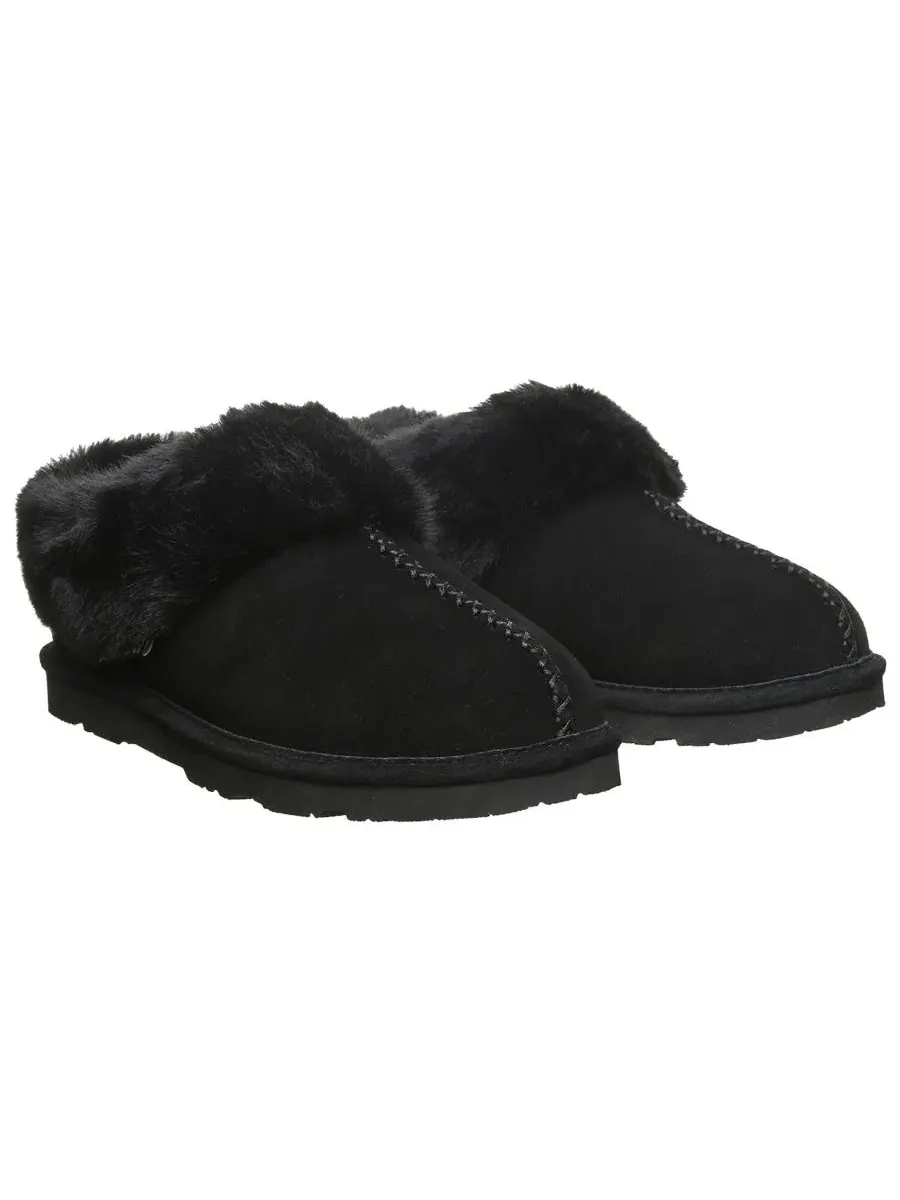 Тапочки-слипоны из замши с шерстяной подкладкой BEARPAW Bella — изображение 7 из 8, черный