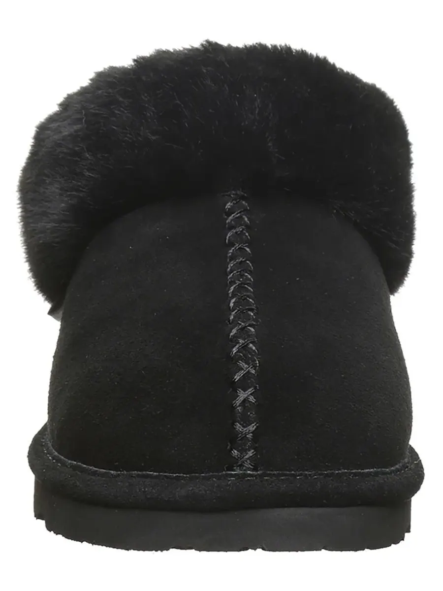 Тапочки-слипоны из замши с шерстяной подкладкой BEARPAW Bella — изображение 8 из 8, черный