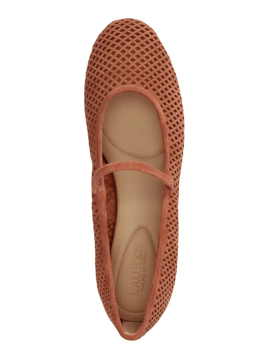 Женские перфорированные балетки Jayna Mary Jane Lauren Ralph Lauren — изображение 4 из 4, красный