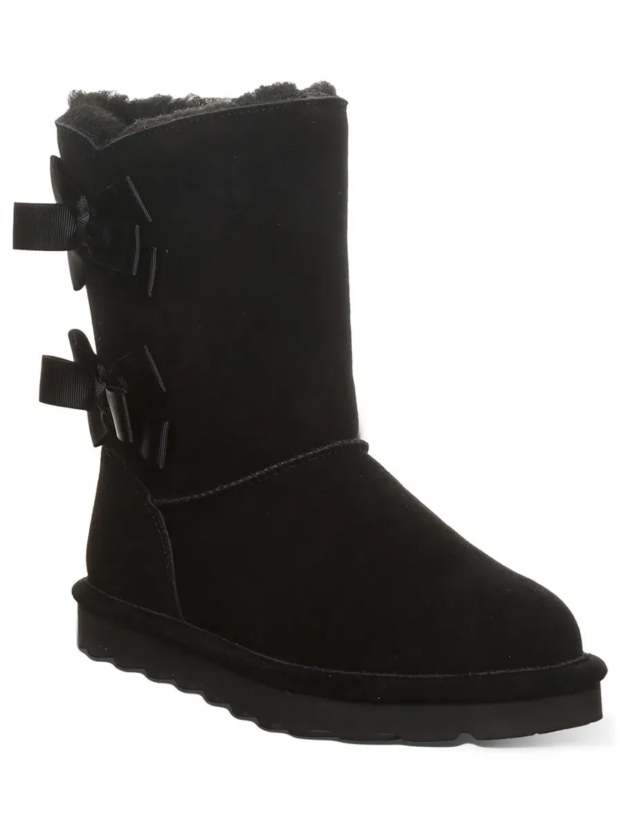 Ботинки Zaria Ribbon Bow Detail Mid-Calf с бантом BEARPAW — изображение 1 из 8, черный