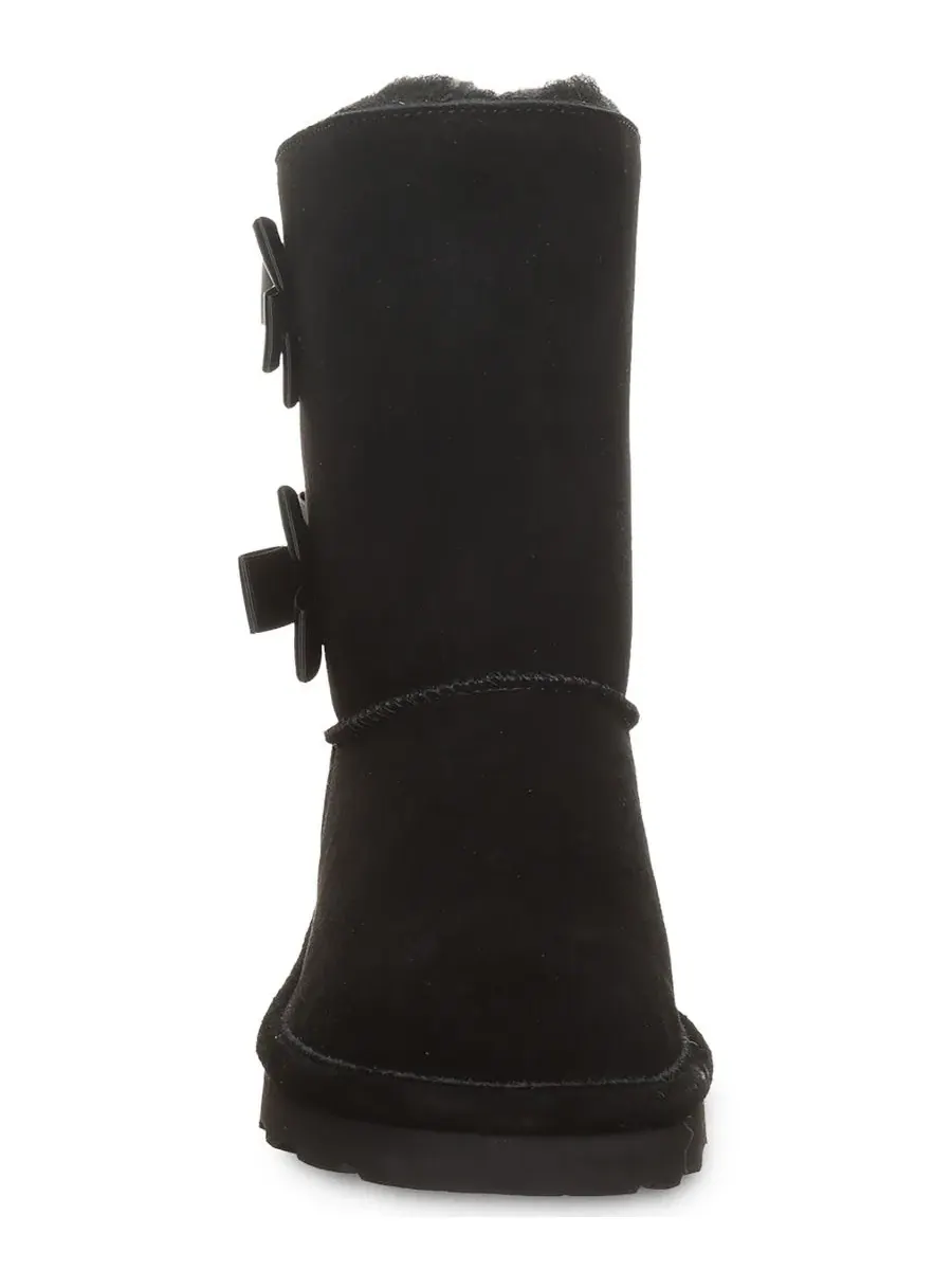 Ботинки Zaria Ribbon Bow Detail Mid-Calf с бантом BEARPAW — изображение 7 из 8, черный