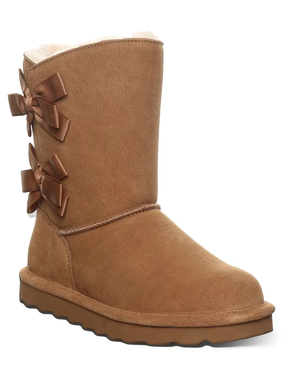 Ботинки Zaria Ribbon Bow Detail с отделкой бантом BEARPAW — изображение 1 из 8, хикори