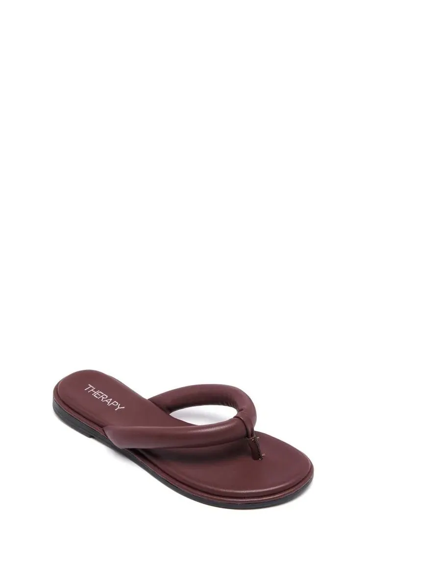 Сандалии-слайды женские с мягкими ремешками Teva Open Round Toe Therapy Australia, Bordeaux Pu