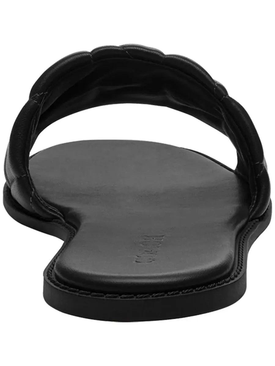 Женские стеганые кожаные сандалии Holly COACH — изображение 3 из 5, черный