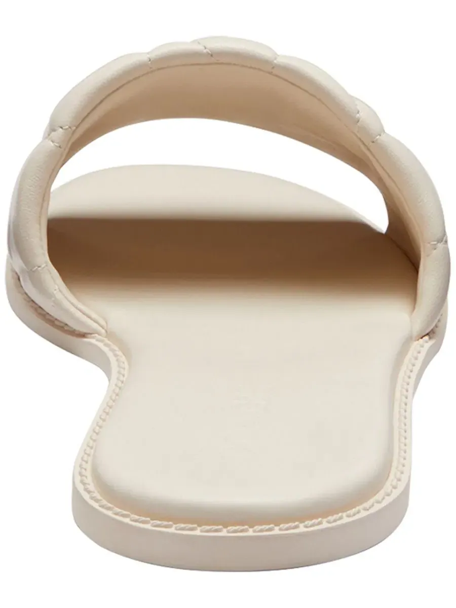 Женские стеганые кожаные сандалии Holly COACH — изображение 3 из 5, мел