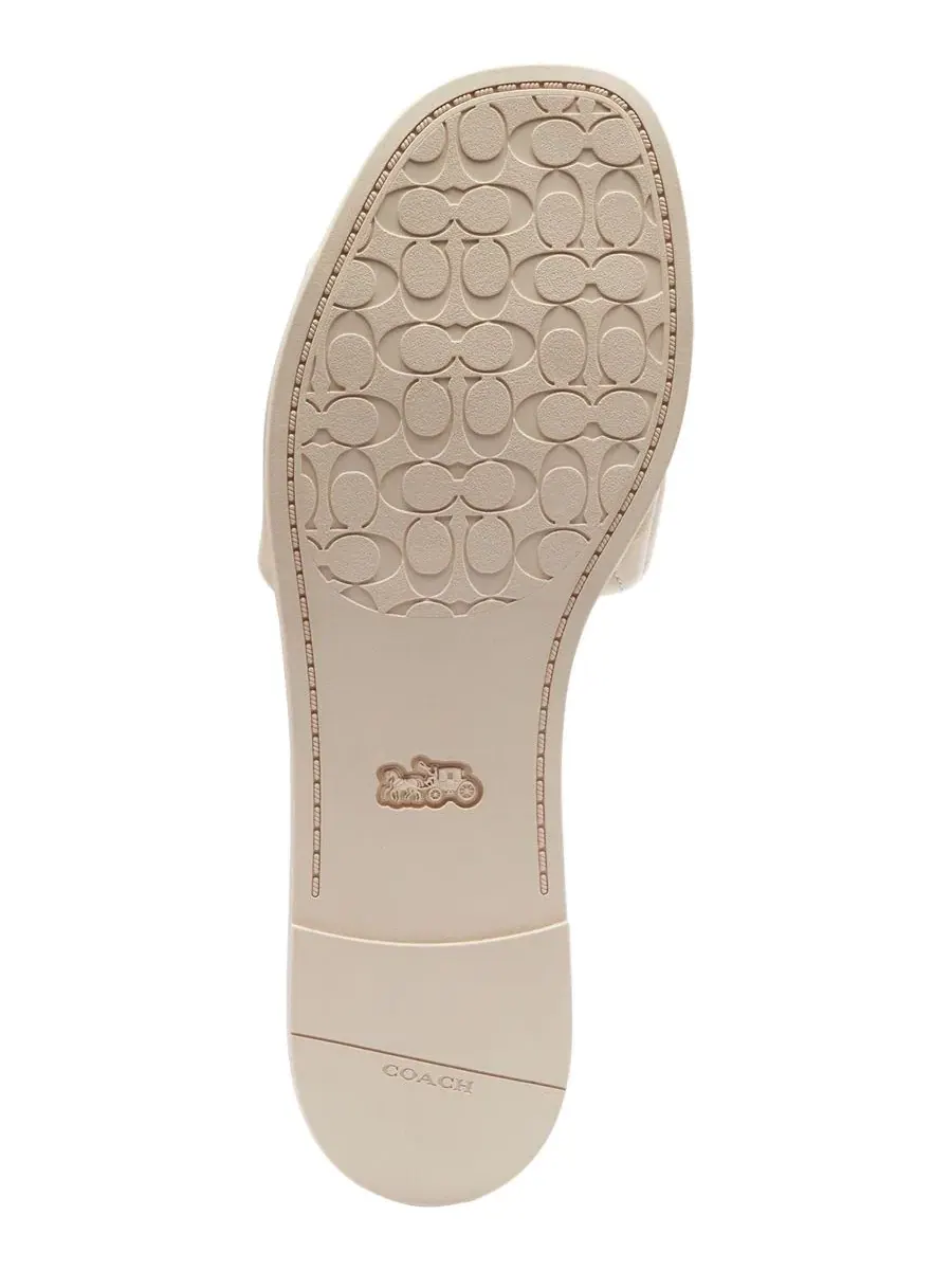 Женские стеганые кожаные сандалии Holly COACH — изображение 5 из 5, мел
