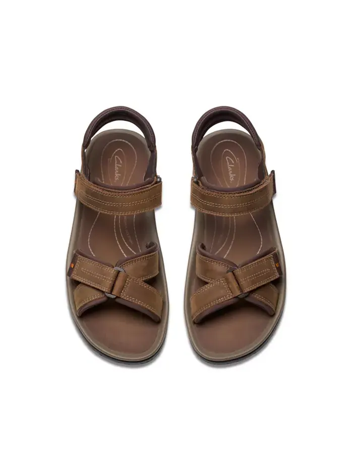 Сандалии мужские Clarks Wesley Shore, кожаные, с застежкой-липучкой — изображение 7 из 7