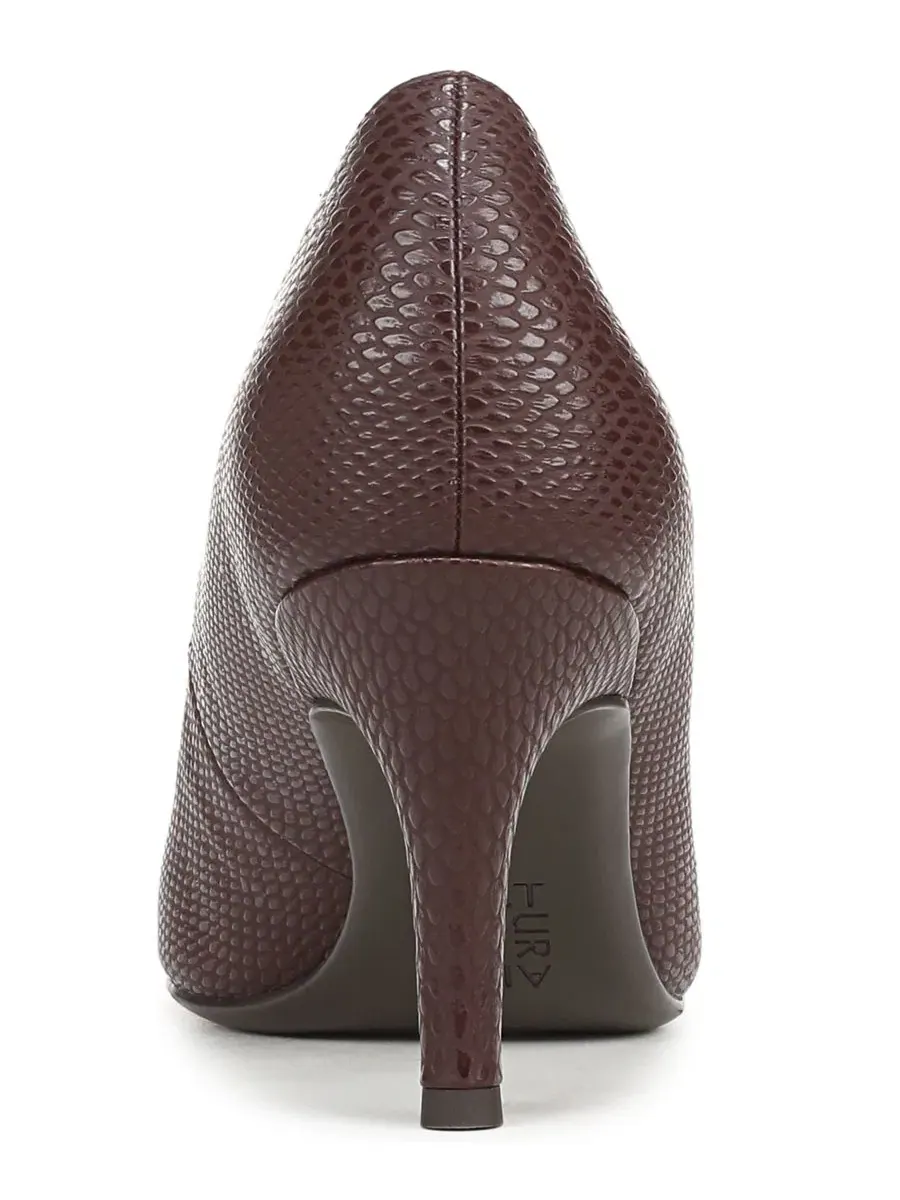 Туфли-лодочки Locke с открытым носком, бренд Naturalizer, цвет Merlot Snake Faux Leather — изображение 3 из 5