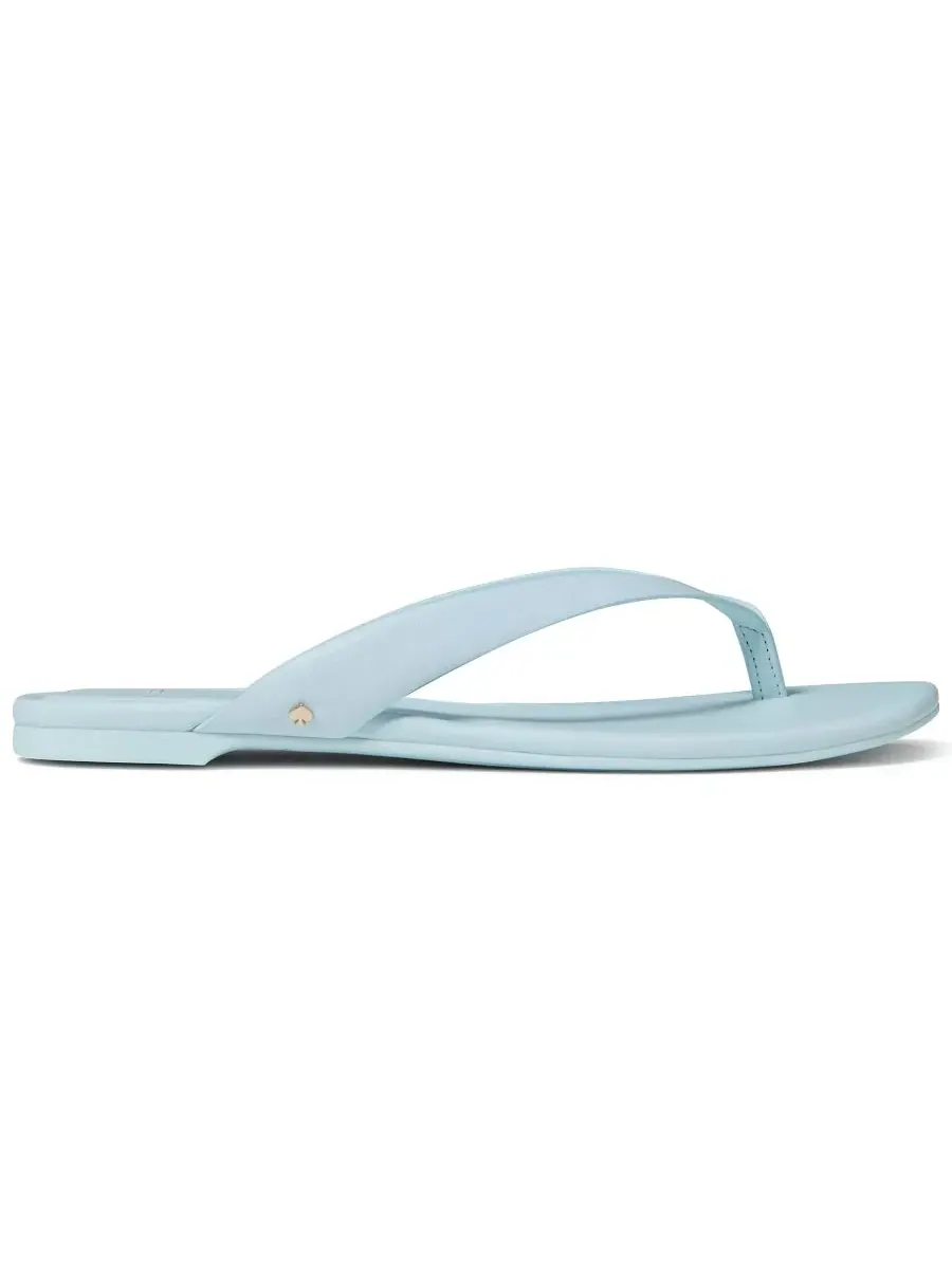 Сандалии-шлепанцы Sandie Slip-On Women's из кожи kate spade new york — изображение 2 из 6, голубой