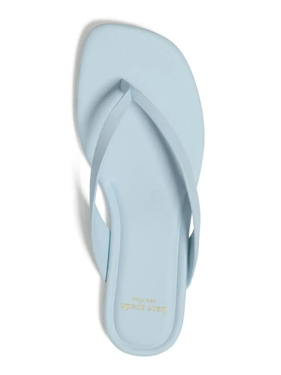Сандалии-шлепанцы Sandie Slip-On Women's из кожи kate spade new york — изображение 4 из 6, голубой