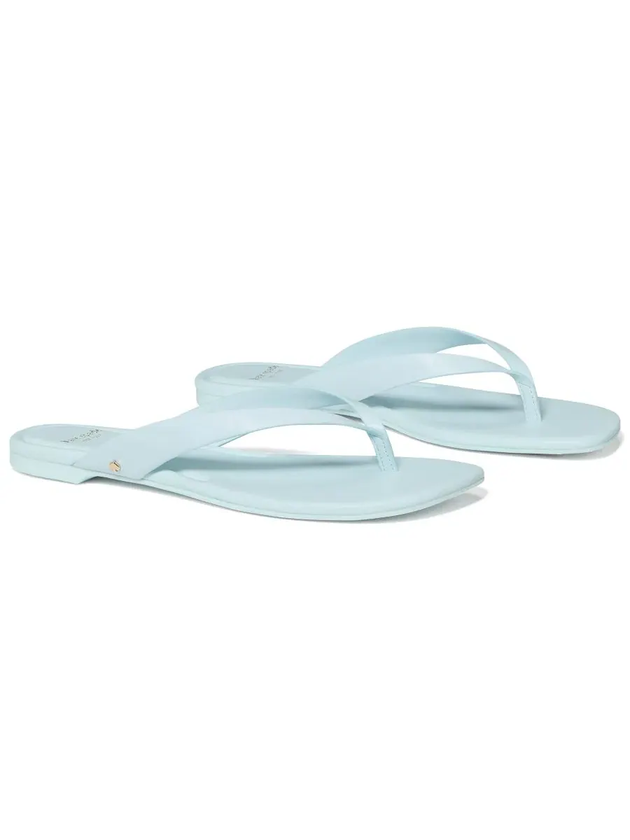 Сандалии-шлепанцы Sandie Slip-On Women's из кожи kate spade new york — изображение 5 из 6, голубой