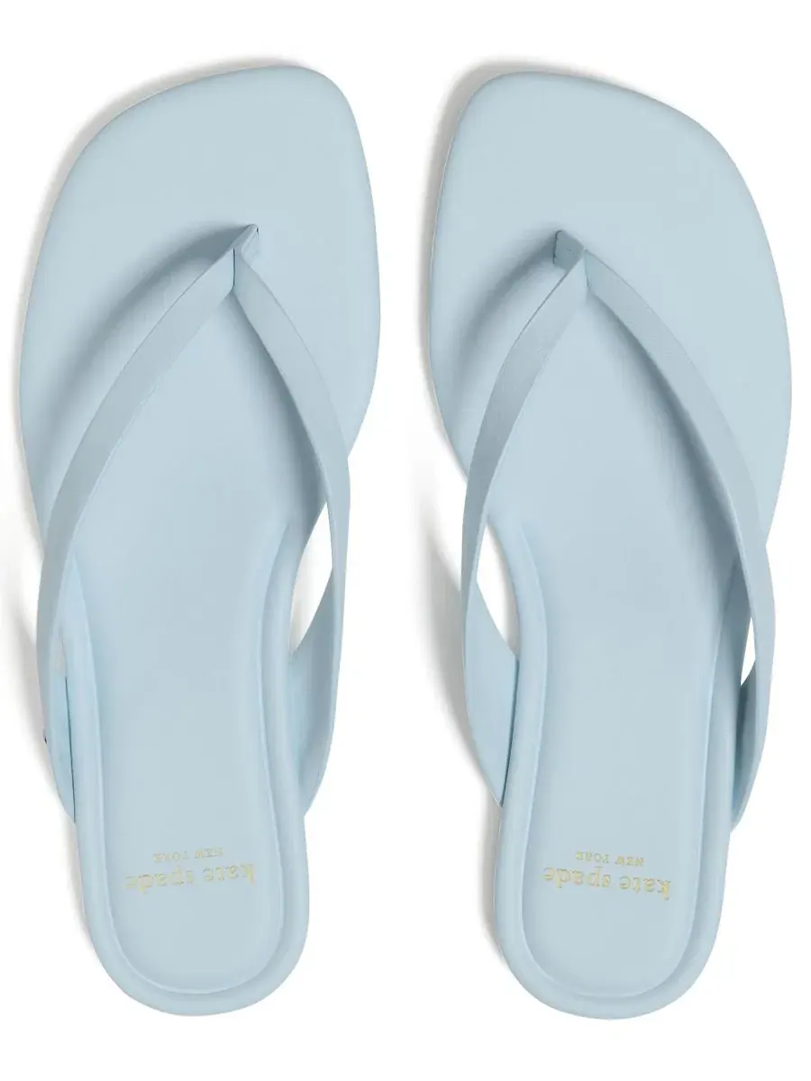 Сандалии-шлепанцы Sandie Slip-On Women's из кожи kate spade new york — изображение 6 из 6, голубой