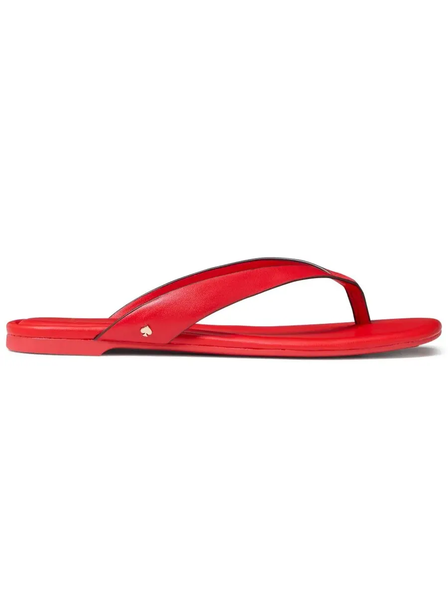 Сланцы-вьетнамки Sandie кожаные Kate Spade New York — изображение 2 из 6, красный