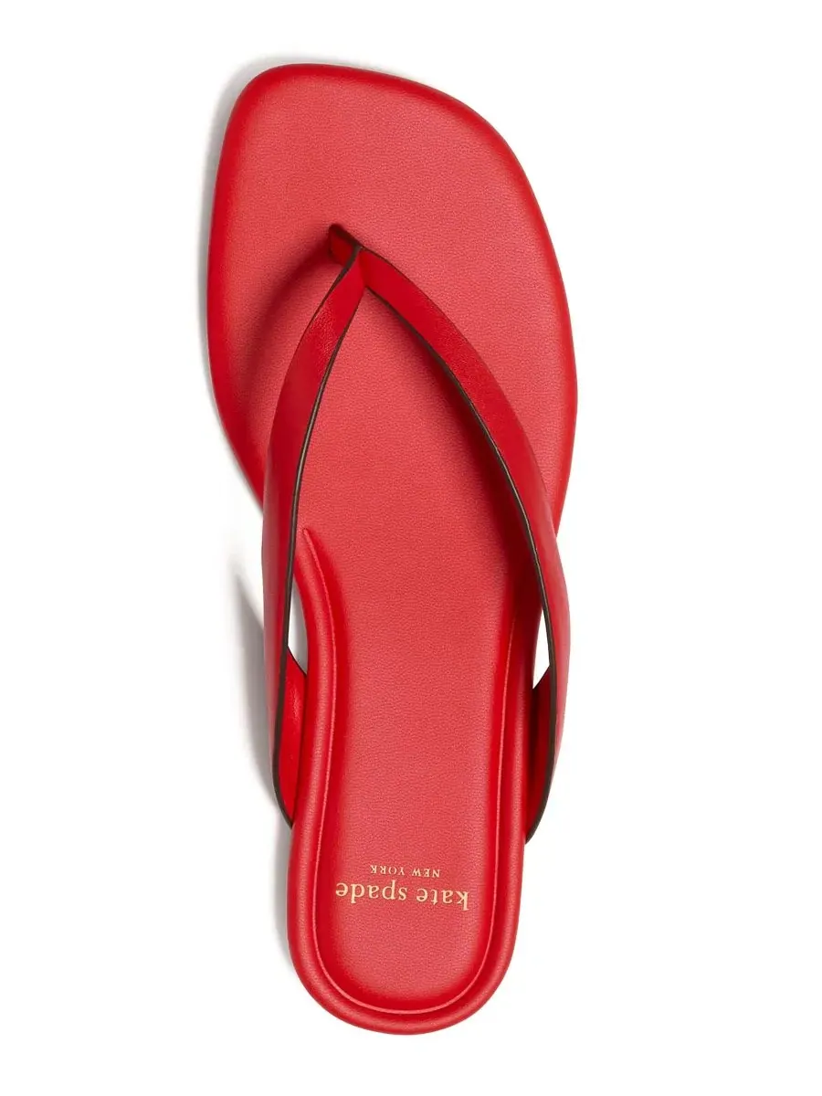 Сланцы-вьетнамки Sandie кожаные Kate Spade New York — изображение 4 из 6, красный