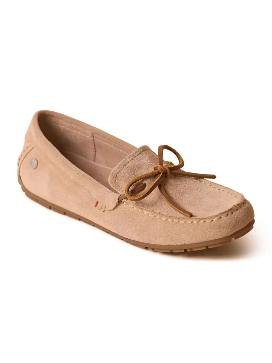 Minnetonka Женские замшевые лоферы-мокасины — изображение 1 из 7, бежевый
