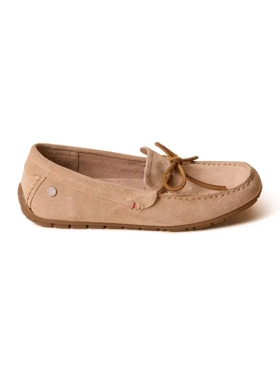 Minnetonka Женские замшевые лоферы-мокасины — изображение 4 из 7, бежевый