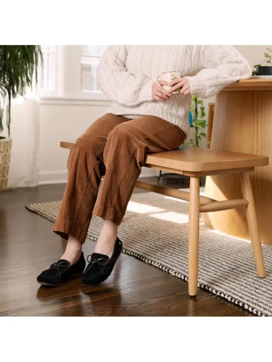 Minnetonka Женские замшевые лоферы-мокасины — изображение 5 из 6, черный