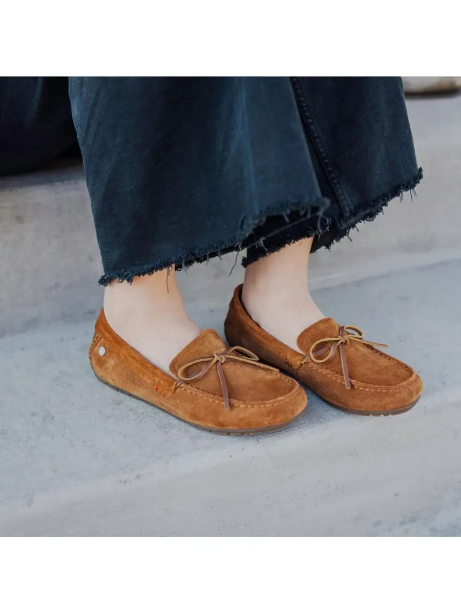 Minnetonka Женские замшевые лоферы-мокасины — изображение 3 из 6, коричневый