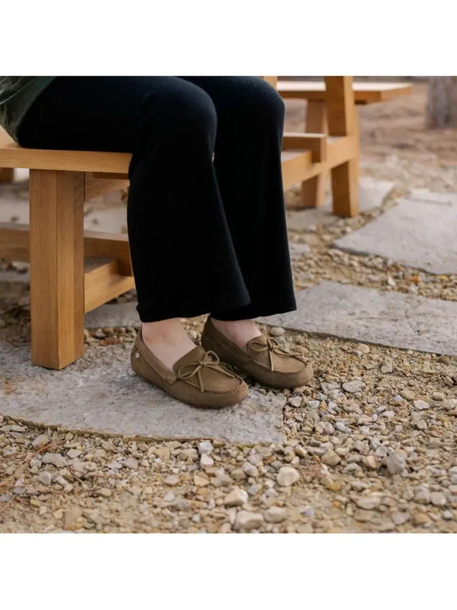 Minnetonka Женские замшевые лоферы-мокасины — изображение 5 из 7, шалфейный