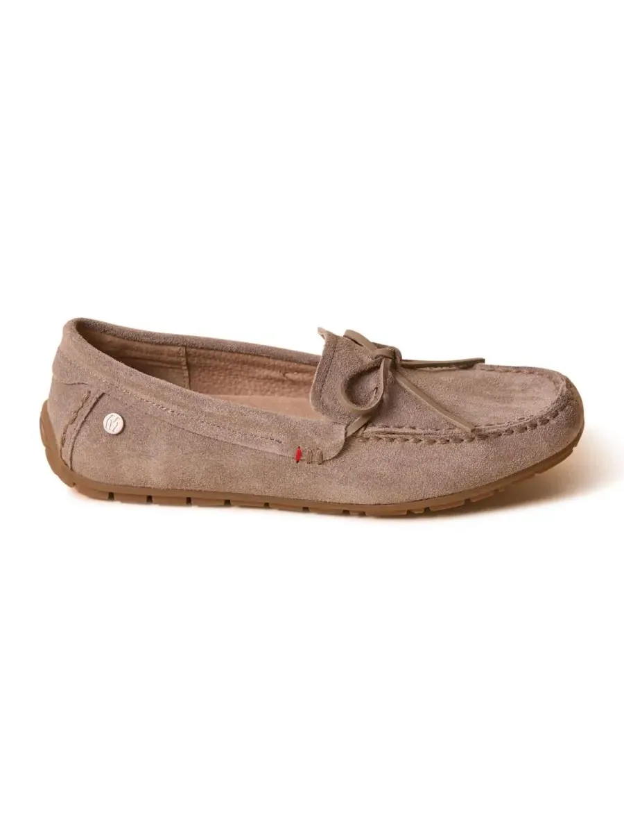Minnetonka Женские замшевые лоферы-мокасины — изображение 4 из 7, серый