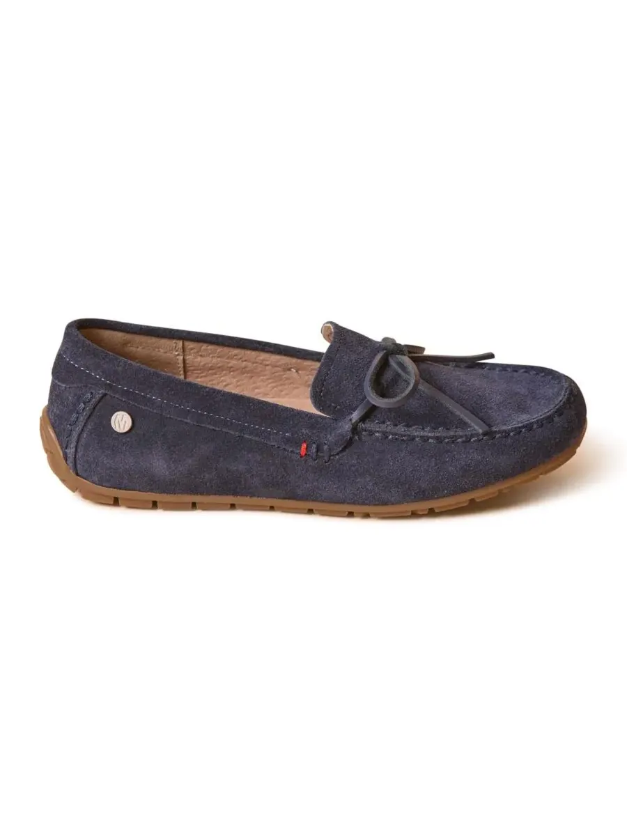 Minnetonka Женские замшевые лоферы-мокасины — изображение 2 из 6, темно-синий