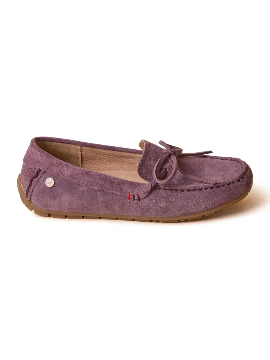 Minnetonka Женские замшевые лоферы-мокасины — изображение 2 из 7, задымленный аметист