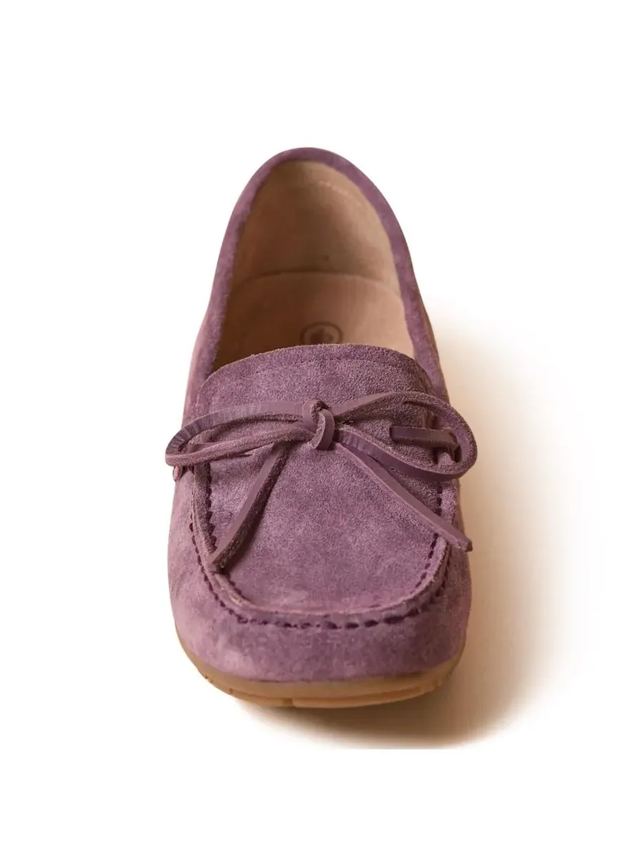 Minnetonka Женские замшевые лоферы-мокасины — изображение 3 из 7, задымленный аметист