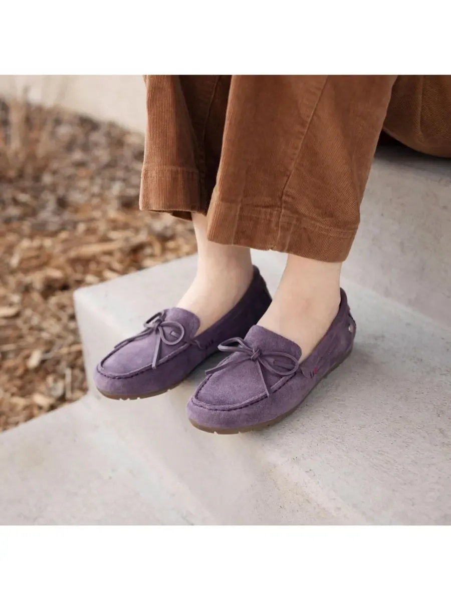 Minnetonka Женские замшевые лоферы-мокасины — изображение 5 из 7, задымленный аметист