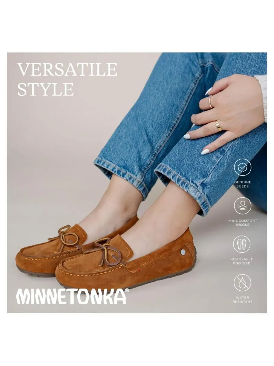 Minnetonka Женские замшевые лоферы-мокасины — изображение 7 из 7, задымленный аметист