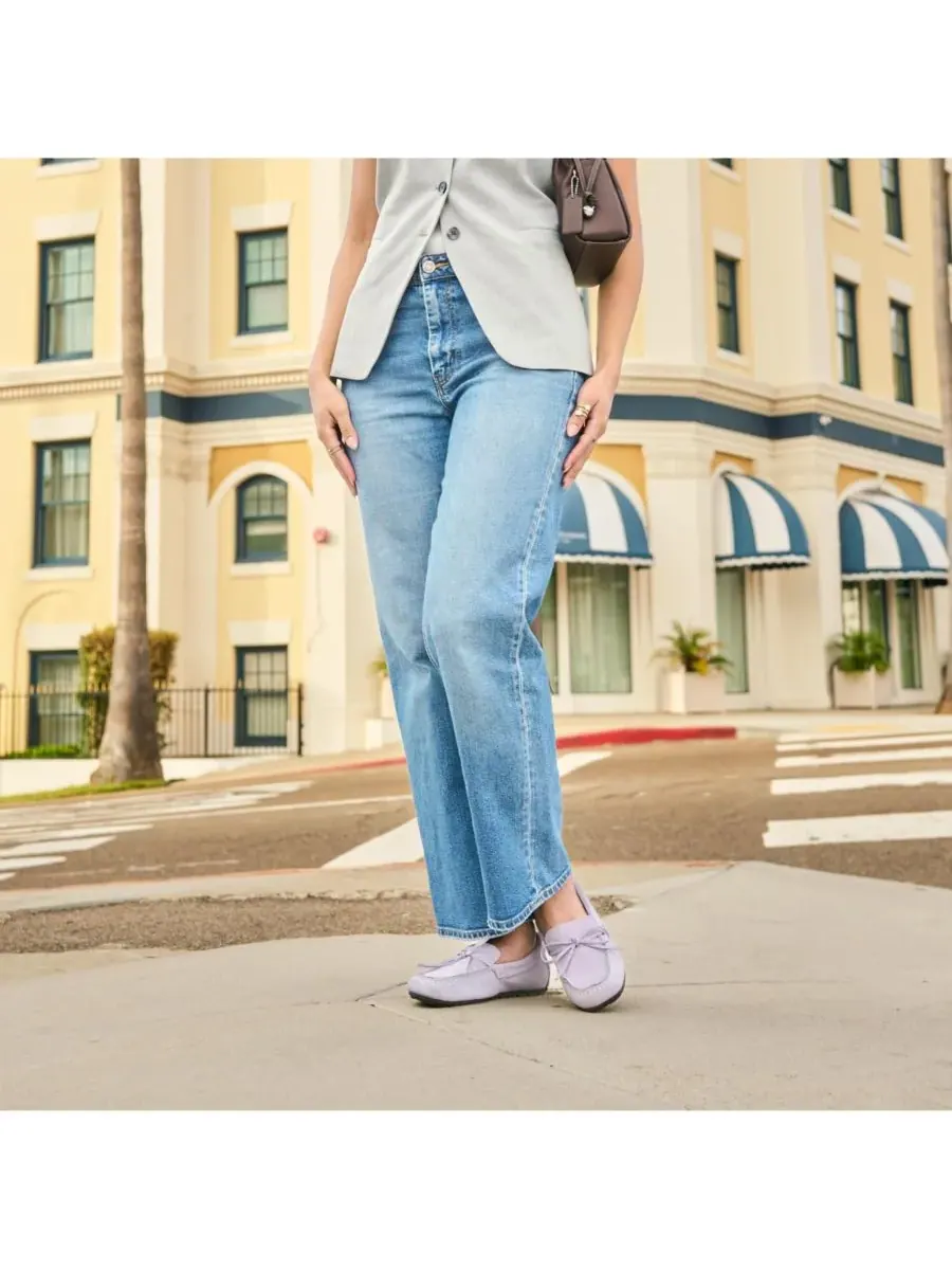 Minnetonka Женские замшевые лоферы-мокасины — изображение 4 из 8, фиолетовый