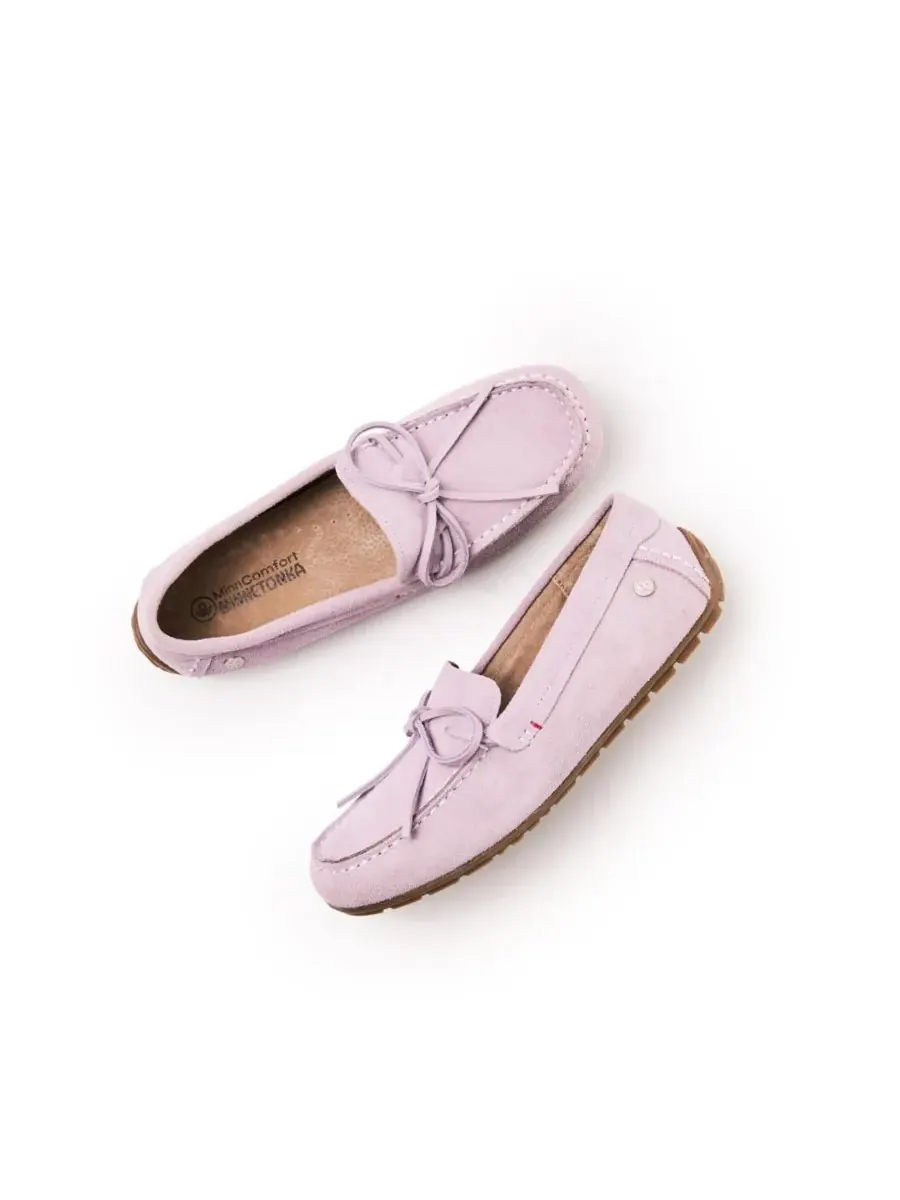 Minnetonka Женские замшевые лоферы-мокасины — изображение 5 из 8, фиолетовый