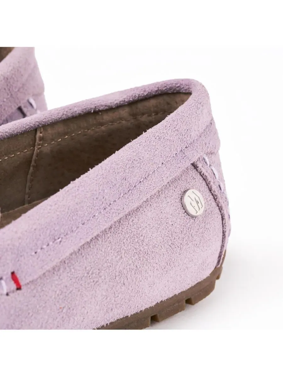 Minnetonka Женские замшевые лоферы-мокасины — изображение 6 из 8, фиолетовый