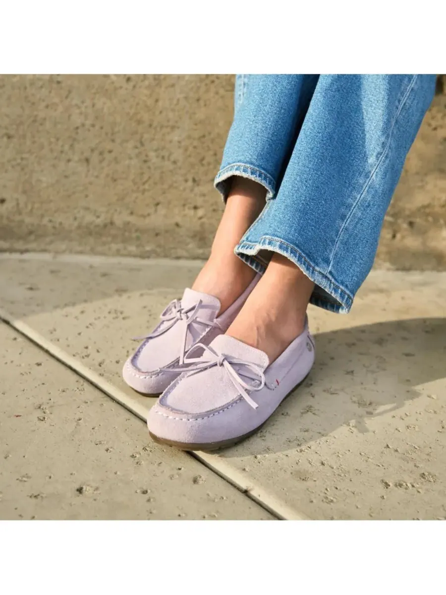 Minnetonka Женские замшевые лоферы-мокасины — изображение 8 из 8, фиолетовый