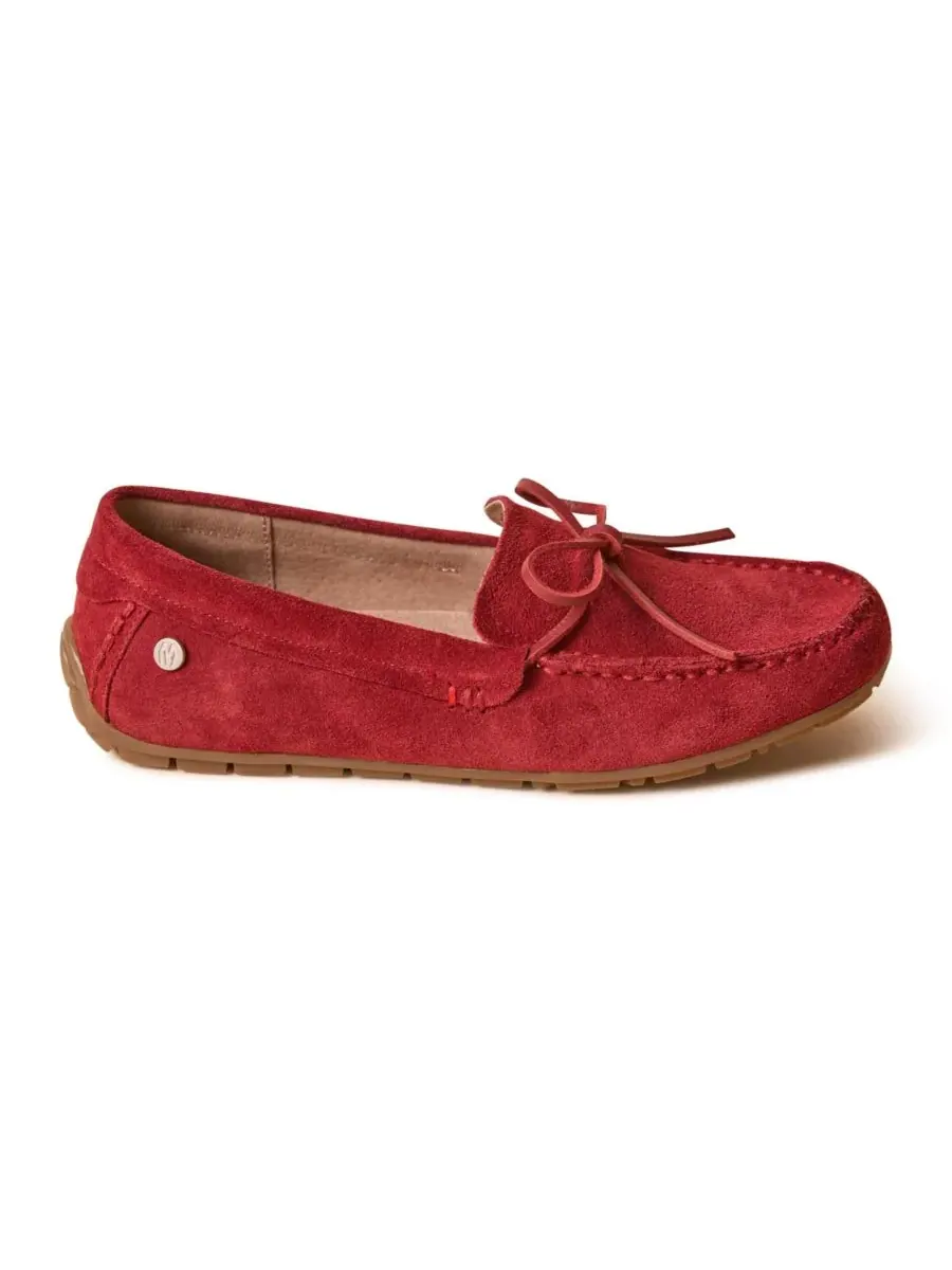 Minnetonka Женские замшевые лоферы-мокасины — изображение 2 из 6, красный