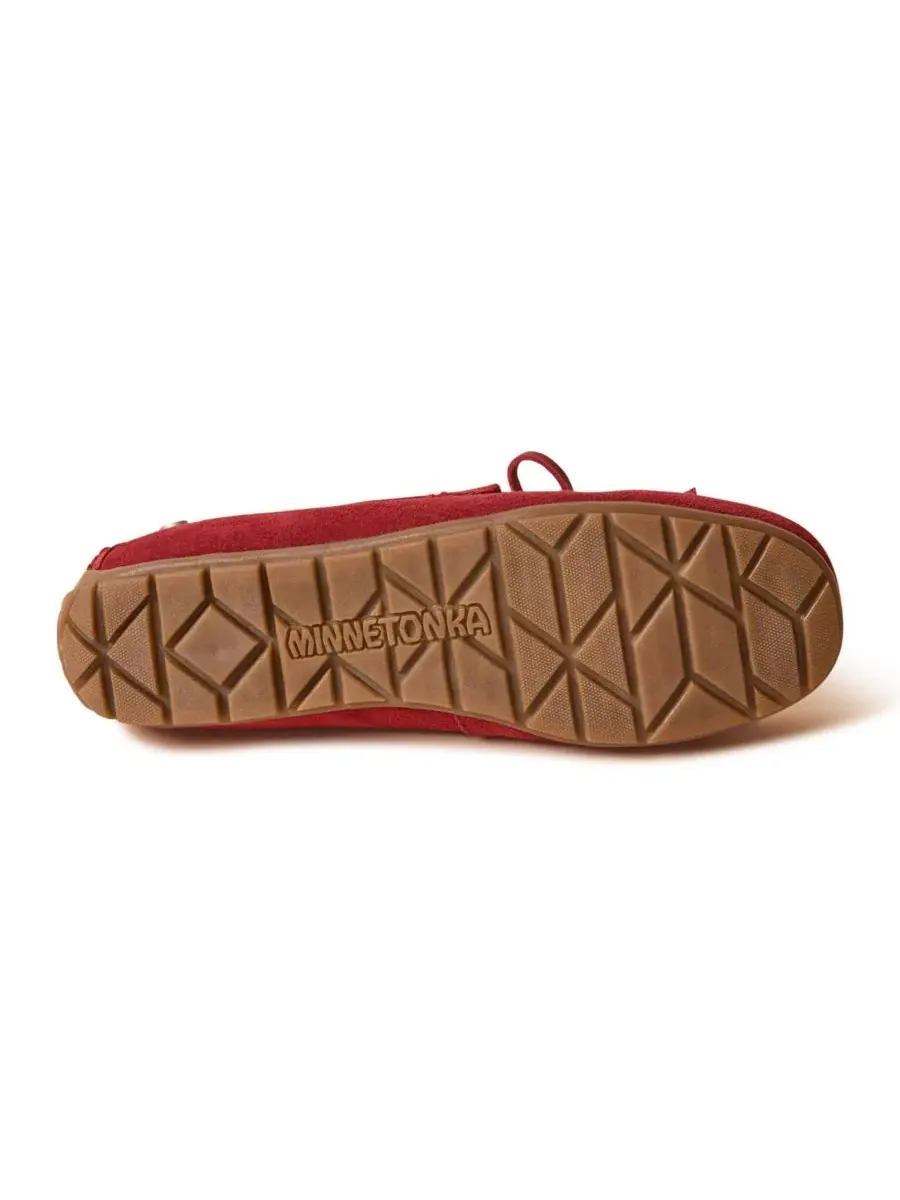 Minnetonka Женские замшевые лоферы-мокасины — изображение 3 из 6, красный
