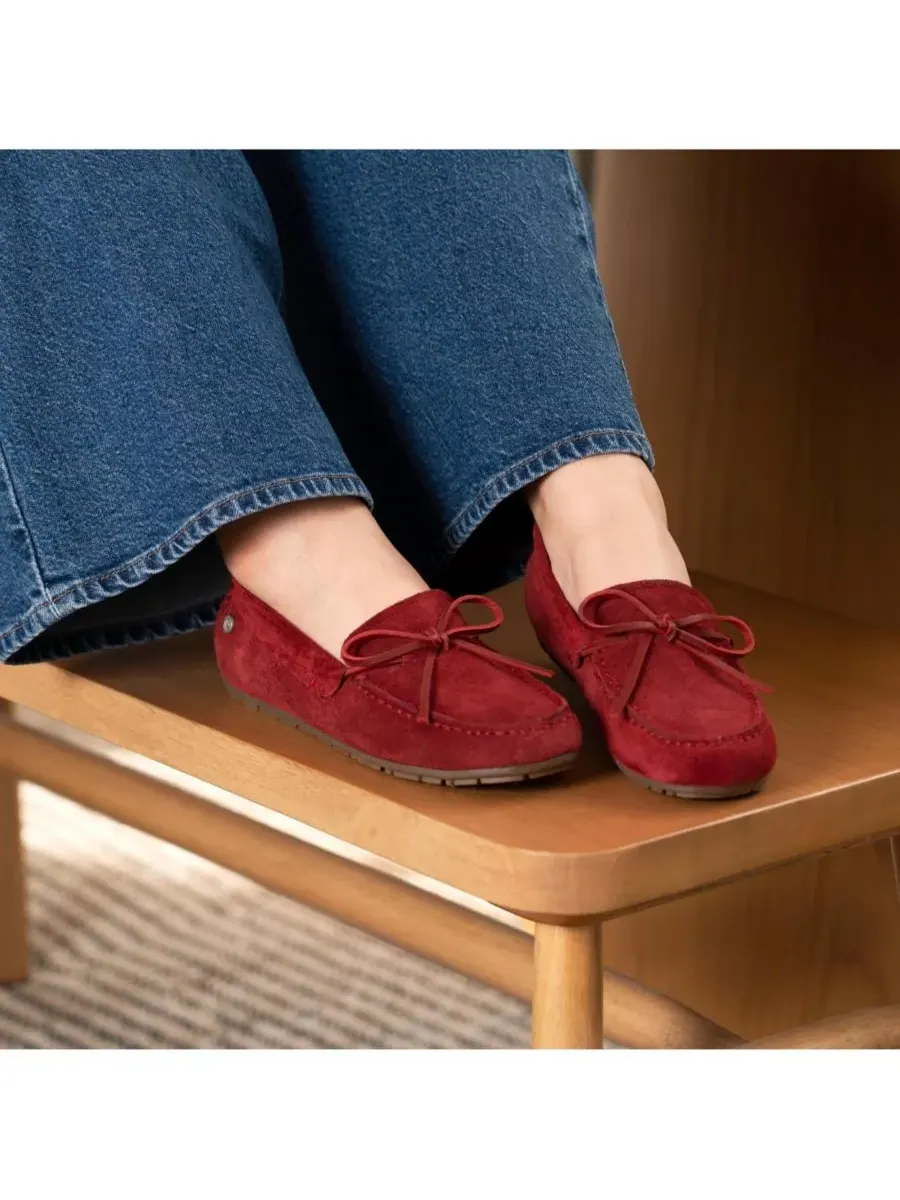 Minnetonka Женские замшевые лоферы-мокасины — изображение 5 из 6, красный