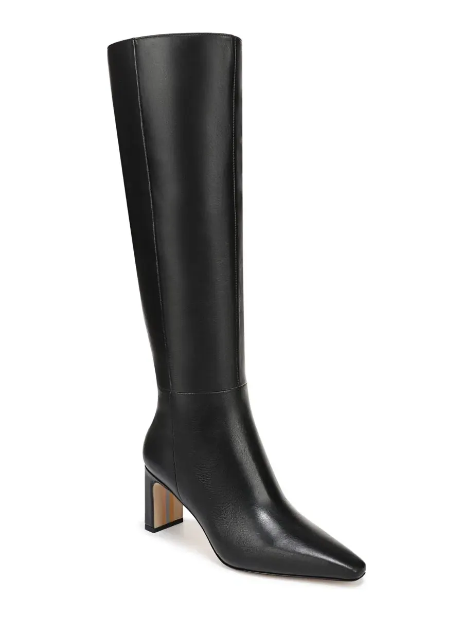 Ботинки Sylvia Extra Wide Calf Zip с каблуком Sam Edelman — изображение 1 из 5, черный