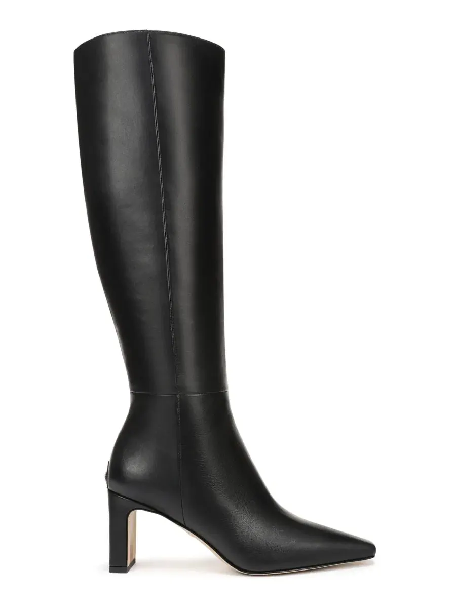 Ботинки Sylvia Extra Wide Calf Zip с каблуком Sam Edelman — изображение 2 из 5, черный