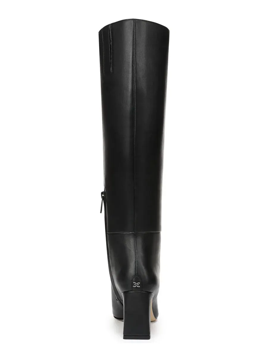 Ботинки Sylvia Extra Wide Calf Zip с каблуком Sam Edelman — изображение 3 из 5, черный