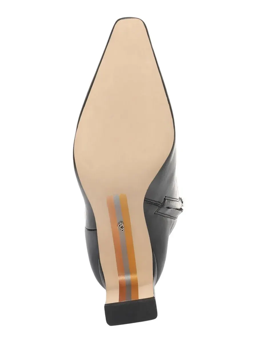 Ботинки Sylvia Extra Wide Calf Zip с каблуком Sam Edelman — изображение 5 из 5, черный